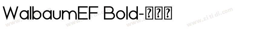 WalbaumEF Bold字体转换 WalbaumEF Bold字体转换